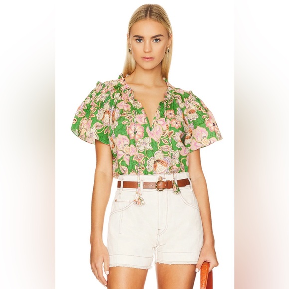 Misa | Suparna Floral Print Top | Color Kelly Blossoms XS - Picture 2 of 9